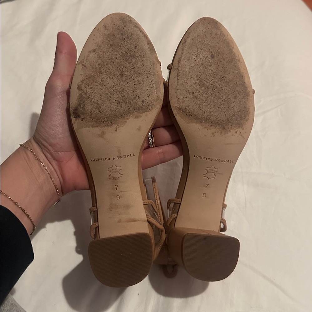Loeffler Randall Coquille Emi Block Heels Sz 7 - Picture 6 of 6